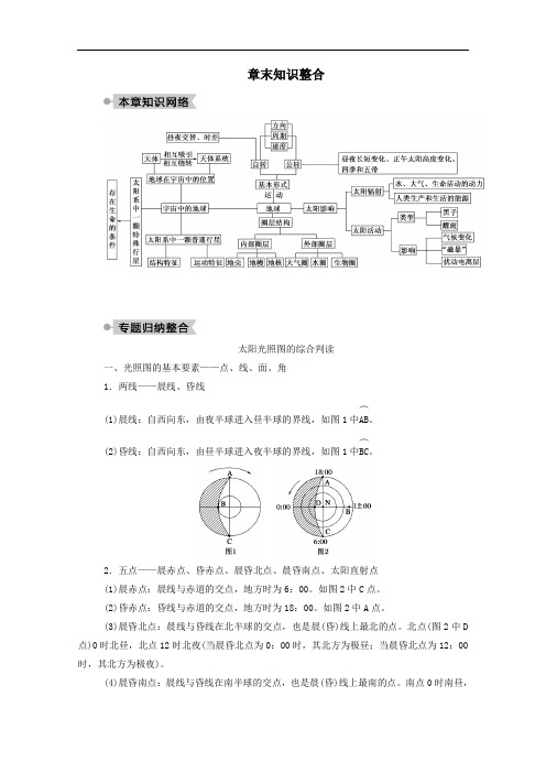 2020高中地理第一章行星地球章末知识整合学案人教版必修1.doc