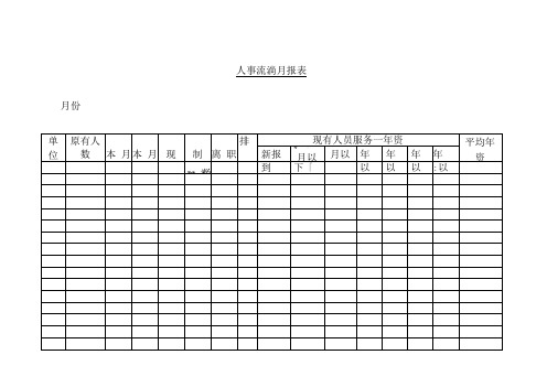 公司人事流动月报表(doc4页)