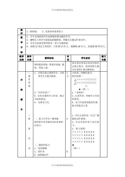 初中九年级体育教案(全册)