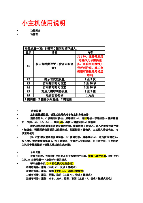 莱乐呼叫器使用说明