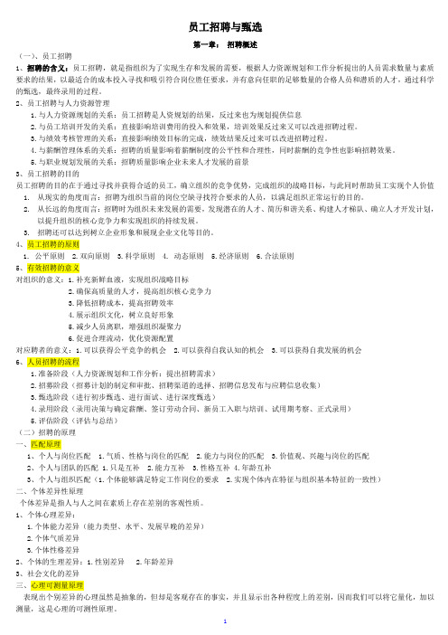 员工招聘与甄选-复习笔记(2)