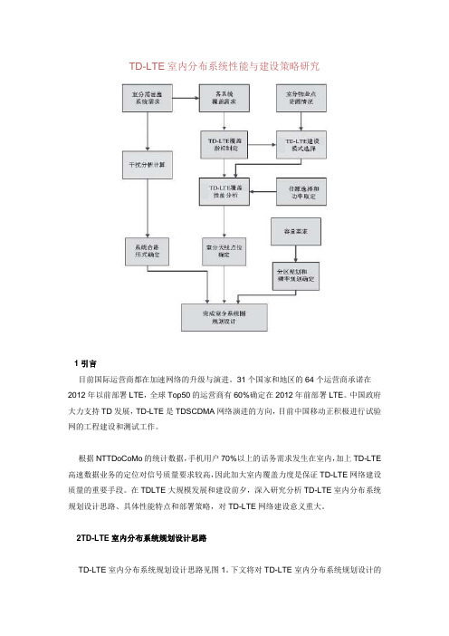 TD-LTE室内分布系统性能与建设策略研究