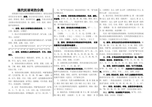 词性分类(实词和虚词)