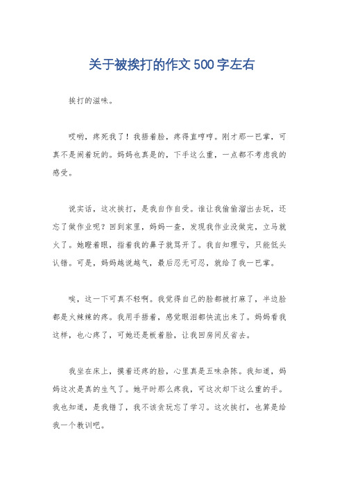 关于被挨打的作文500字左右