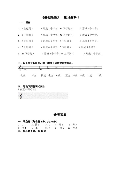 基础乐理复习资料 (2)