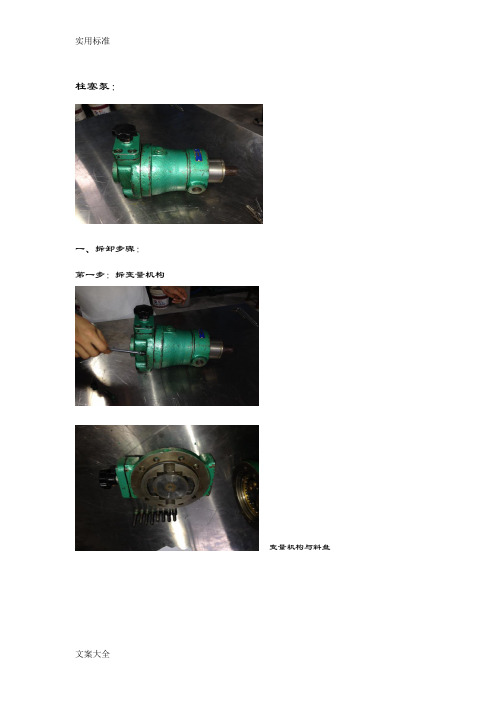 液压泵拆装步骤现用图解