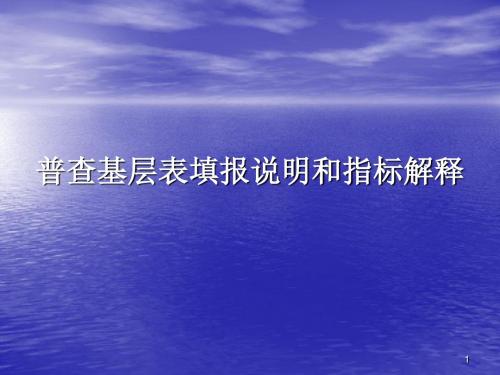 全国经济普查单位核查表填报说明指标解释ppt课件