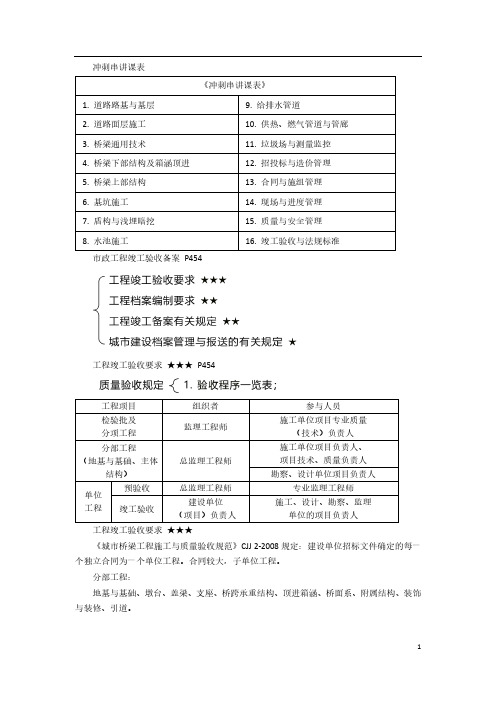 一建【公路】讲义  (19)竣工验收与法规标准