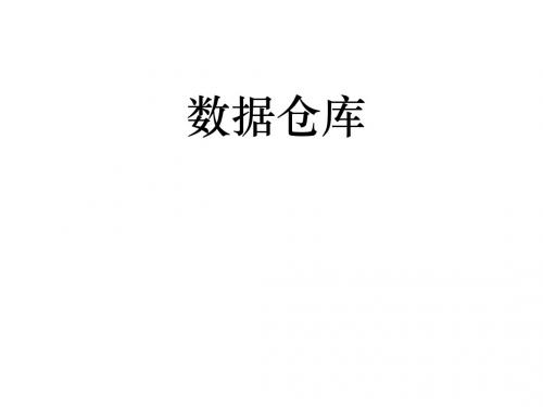 数据仓库 Chapter 4 规划和项目管理