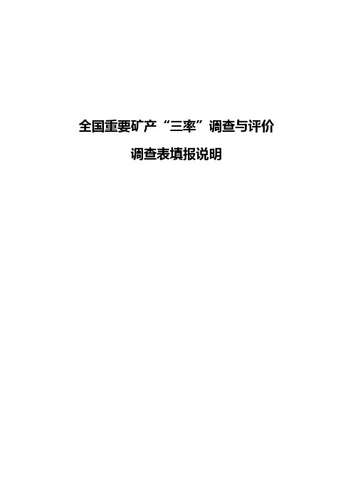 全国重要矿产资源“三率”调查与评价培训教材xin