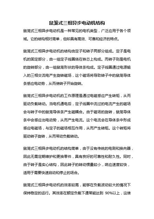 鼠笼式三相异步电动机结构