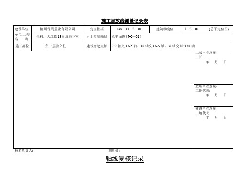 放线测量记录表(图表)(1)