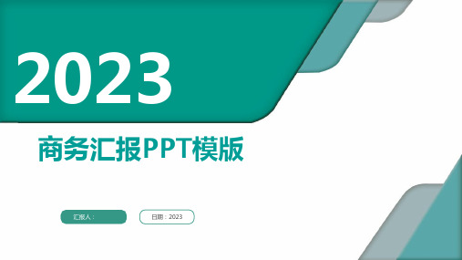 2023商务汇报工作总结PPT模板