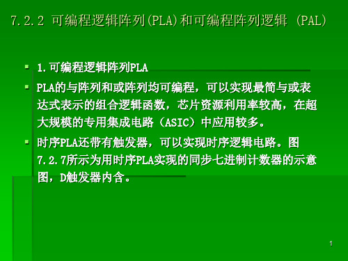 数字逻辑课件——可编程逻辑阵列(PLA)和可编程阵列逻辑(PAL)