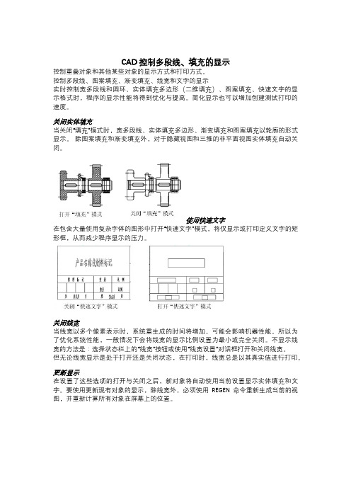 CAD控制多段线、填充的显示 