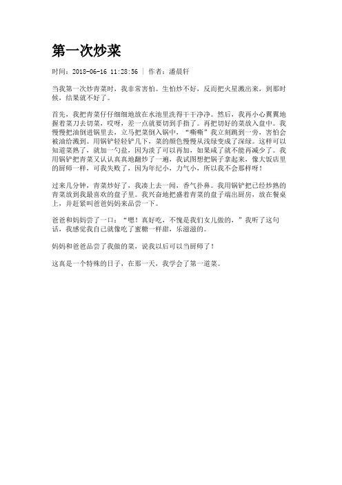第一次炒菜