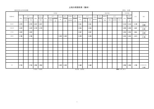 土地分类面积表(集体)