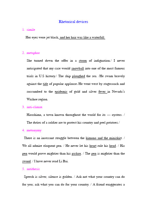 Rhetorical devices