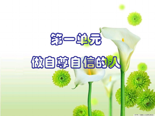 做自尊自信的人ppt