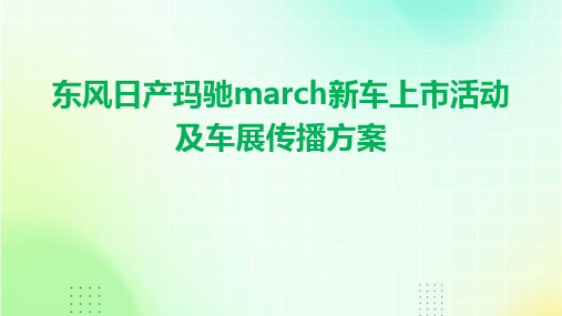 东风日产玛驰MARCH新车上市活动及车展传播方案课件