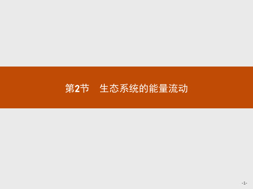 2018版高中生物人教版必修3课件：5.2 生态系统的能量流动