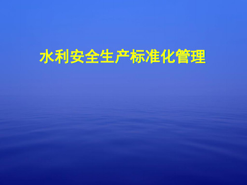 2018-水利水电工程安全生产标准化建设