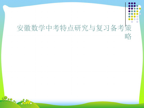 2021年安徽省中考备考数学课件(共95张PPT)