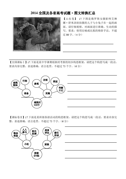 2014语言运用·图文转换2015最新