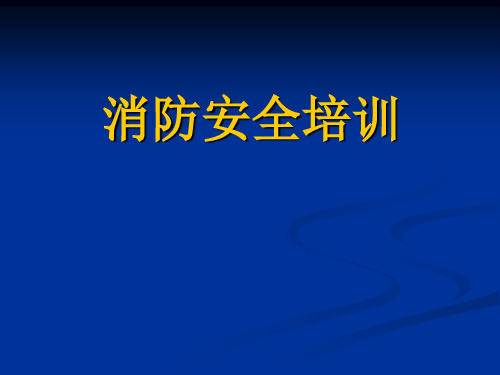 新人入职消防培训