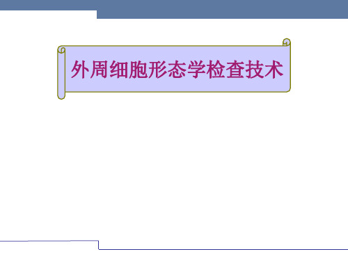 外周细胞形态学检查技术