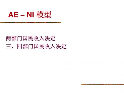 清华大学 宏观经济学课件第3讲 两部门国民收入决定