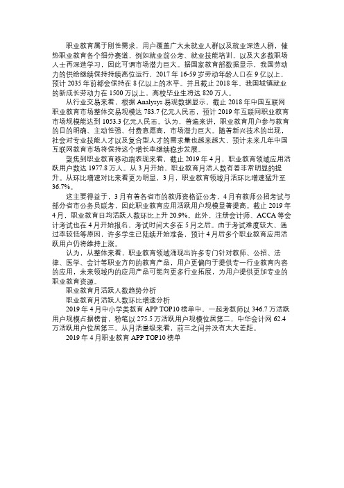 产品经理2019年最新职业教育类App榜单丨看看谁来唤醒金融公考IT职业第二春？