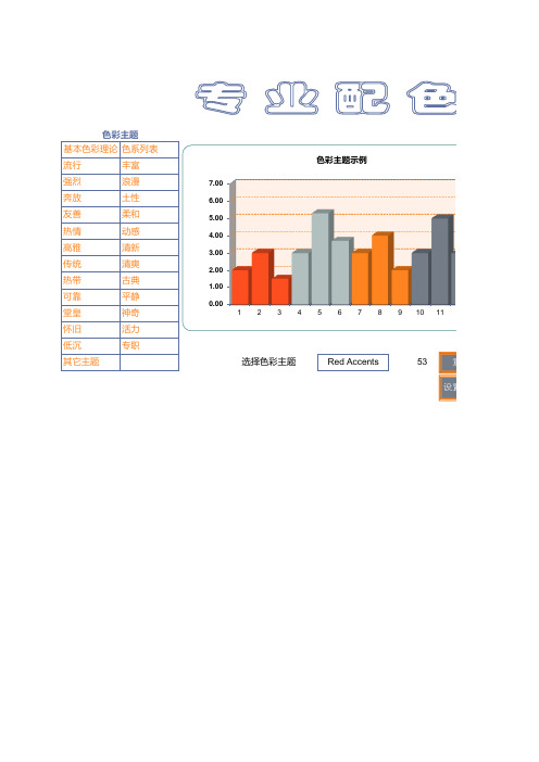 EXCEL图表配色大全