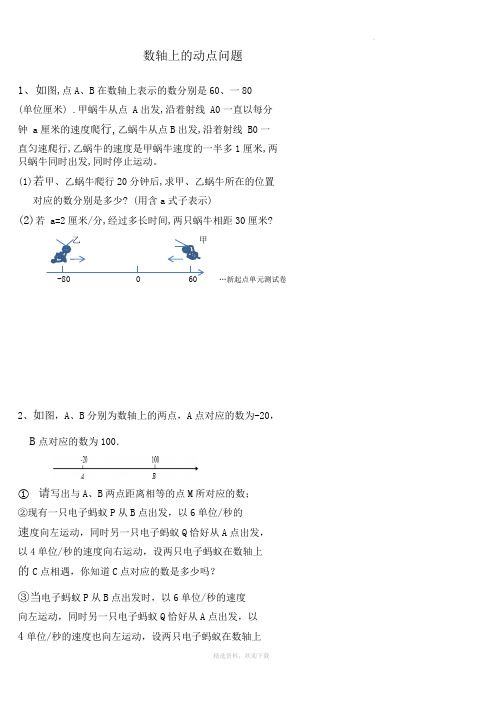 数轴上的动点问题