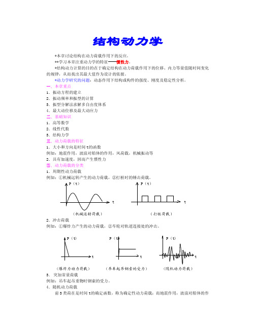 结构动力学习题+讲解