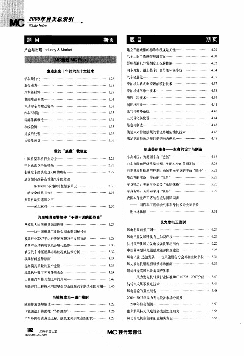 2008年目次总索引