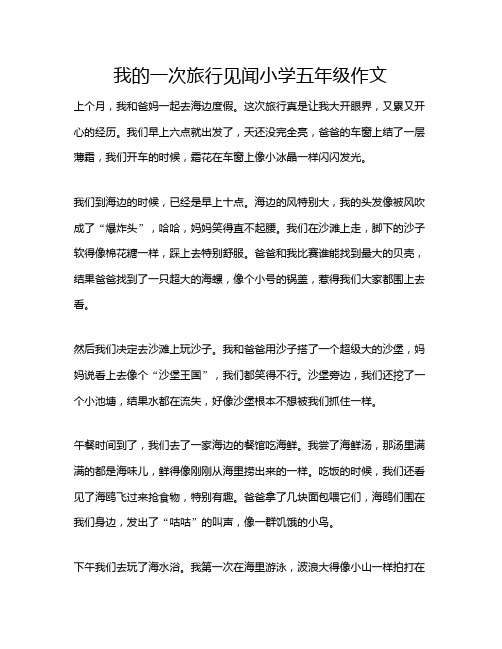 我的一次旅行见闻小学五年级作文