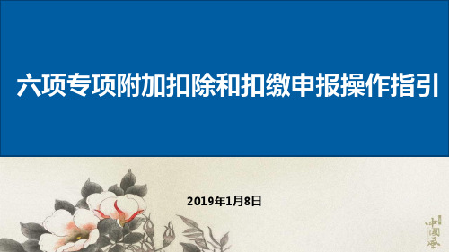 六项专项附加扣除和扣缴申报操作指引PPT课件