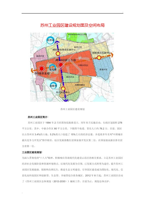 苏州工业园区建设规划图及空间布局