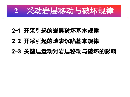 2-1开采引起的岩层移动与破坏规律