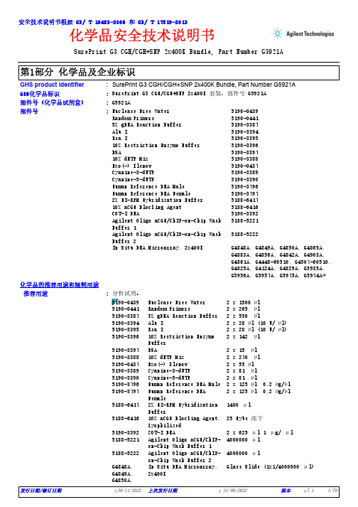 SurePrint G3 CGH CGH+SNP 2x400K Bundle Part Number