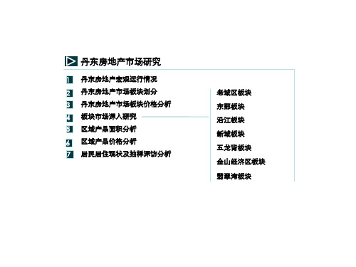 丹东房地产市场研究报告