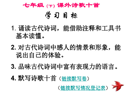 七年级语文下学期课外诗歌十首课件