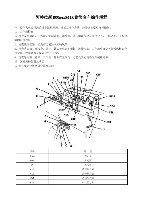 BoomerK41X凿岩台车三大规程