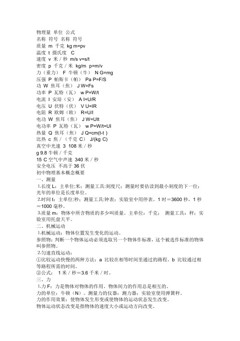 初中数学各类公式