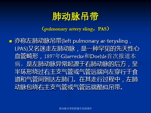 肺动脉吊带的影像学表现课件