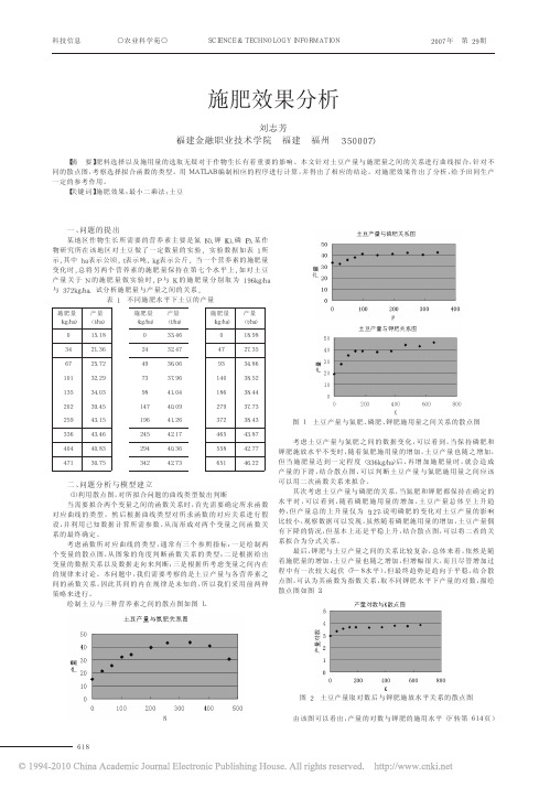 数学建模论文——施肥效果分析