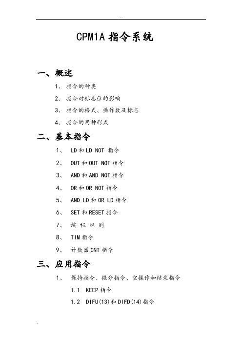 附录一：指令系统