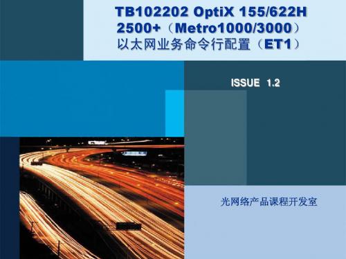 TB102202 OptiX 155622H 2500+(Metro10003000)以太网业务命令行配置(ET1)ISSUE1.2