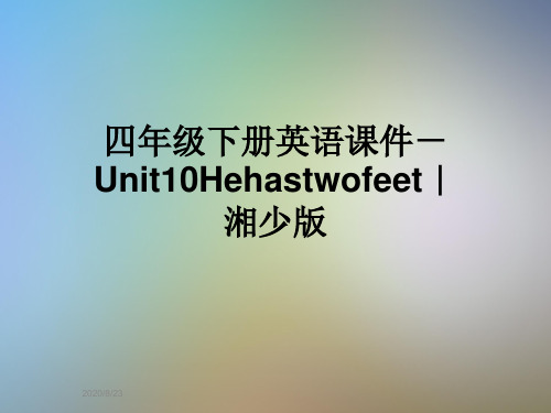 四年级下册英语课件-Unit10Hehastwofeet｜湘少版